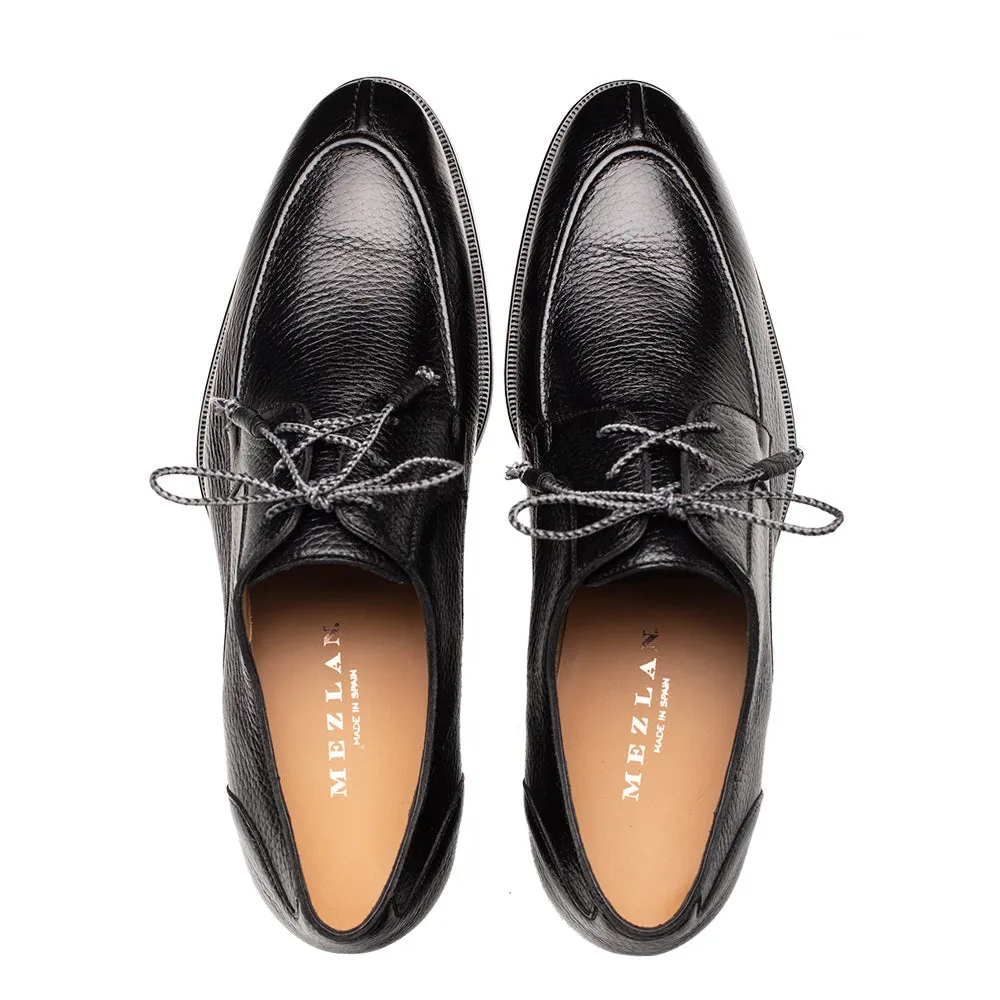 Mezlan Fratello 20937 Men's Shoes Black Deer-Skin Leather Derby Split-Toe (MZ3649)