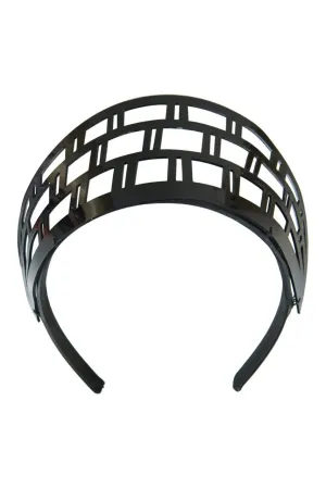 Morgan & Taylor Talita Laser Cut Leather Crown in Black