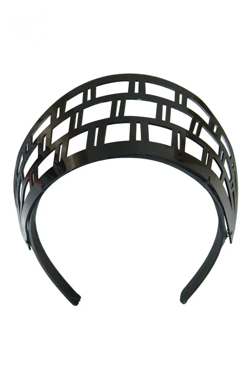 Morgan & Taylor Talita Laser Cut Leather Crown in Black