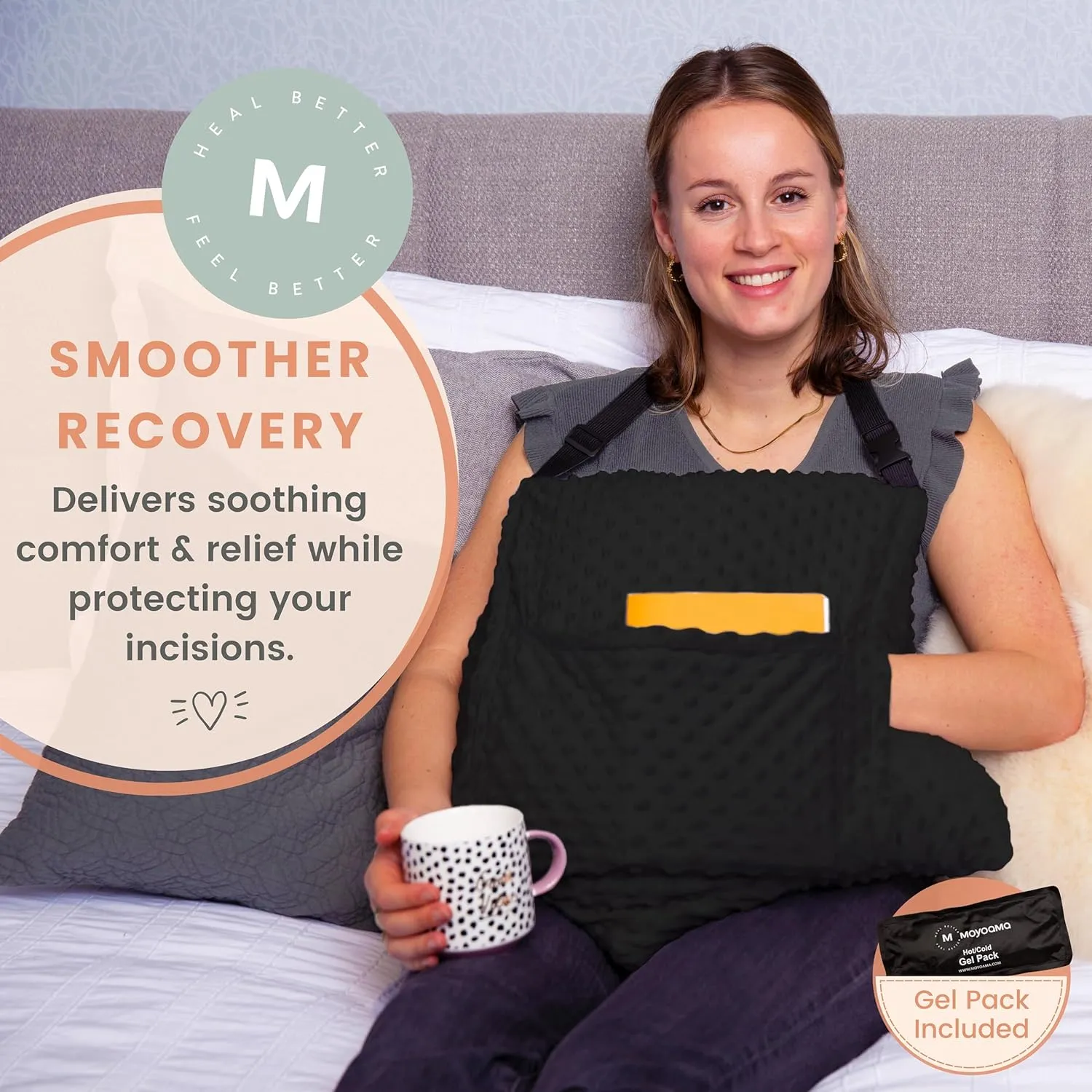 MOYOAMA Hysterectomy Pillow for Abdominal Surgery Hysterectomy Recovery Must Haves - Hysterectomy Recovery Gifts, Hysterectomy Recovery Products, Hysterectomy Gifts, Tummy Pillow After Hysterectomy