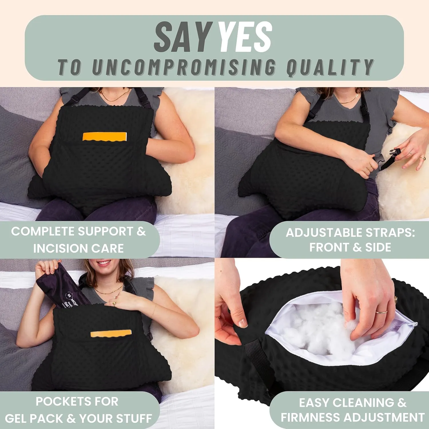 MOYOAMA Hysterectomy Pillow for Abdominal Surgery Hysterectomy Recovery Must Haves - Hysterectomy Recovery Gifts, Hysterectomy Recovery Products, Hysterectomy Gifts, Tummy Pillow After Hysterectomy