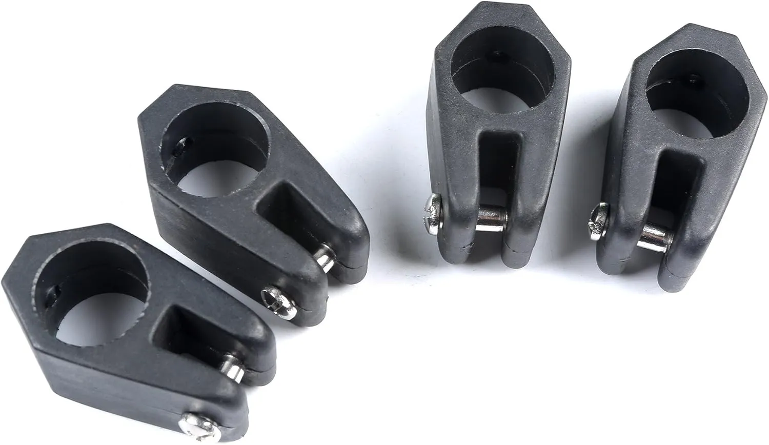 Mxeol Boat Top Fittings Hardware Combo Black Nylon Bimini Caps Jaw Slides Deck Hinges Pad Eye w/Screws