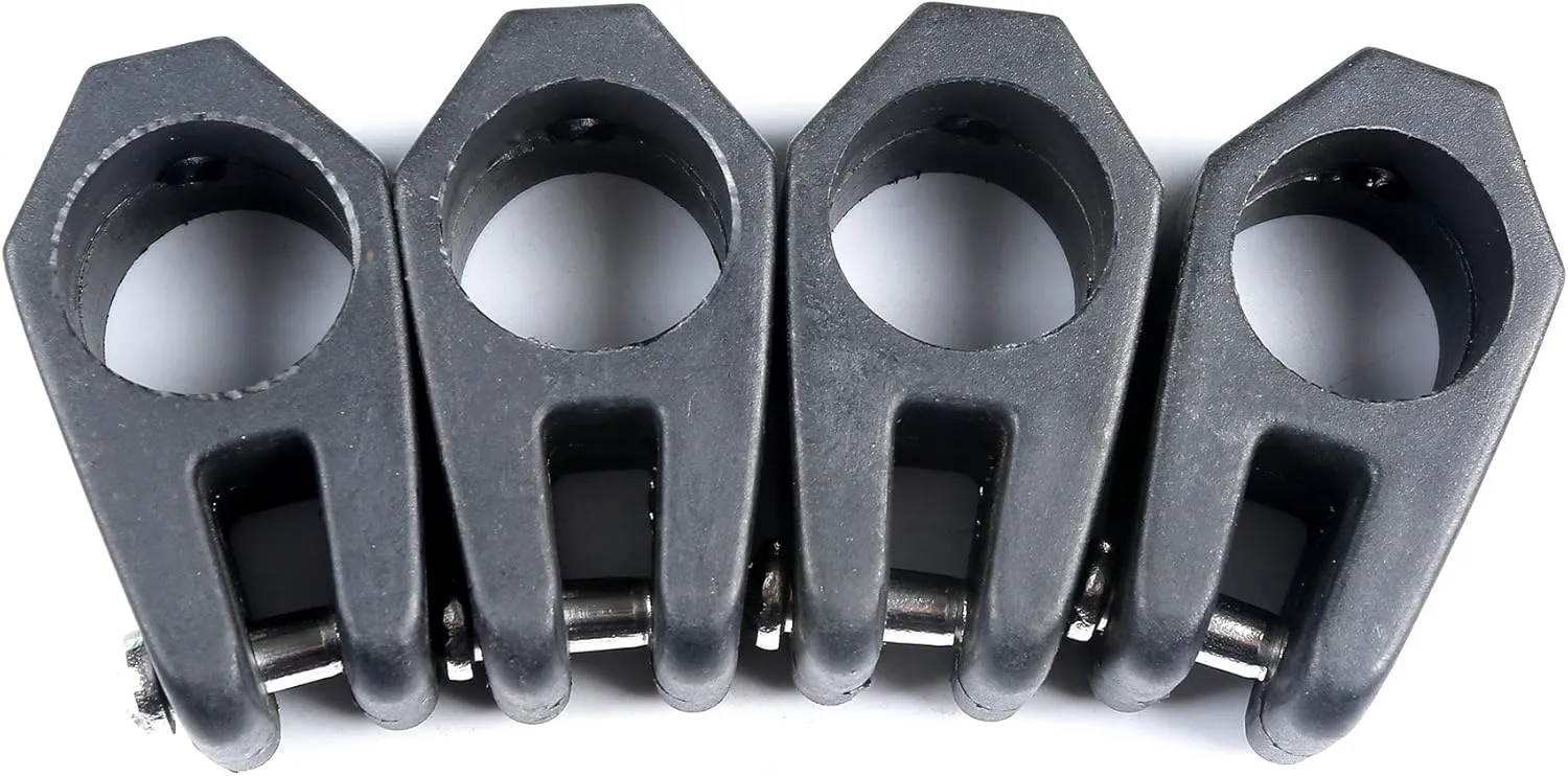 Mxeol Boat Top Fittings Hardware Combo Black Nylon Bimini Caps Jaw Slides Deck Hinges Pad Eye w/Screws