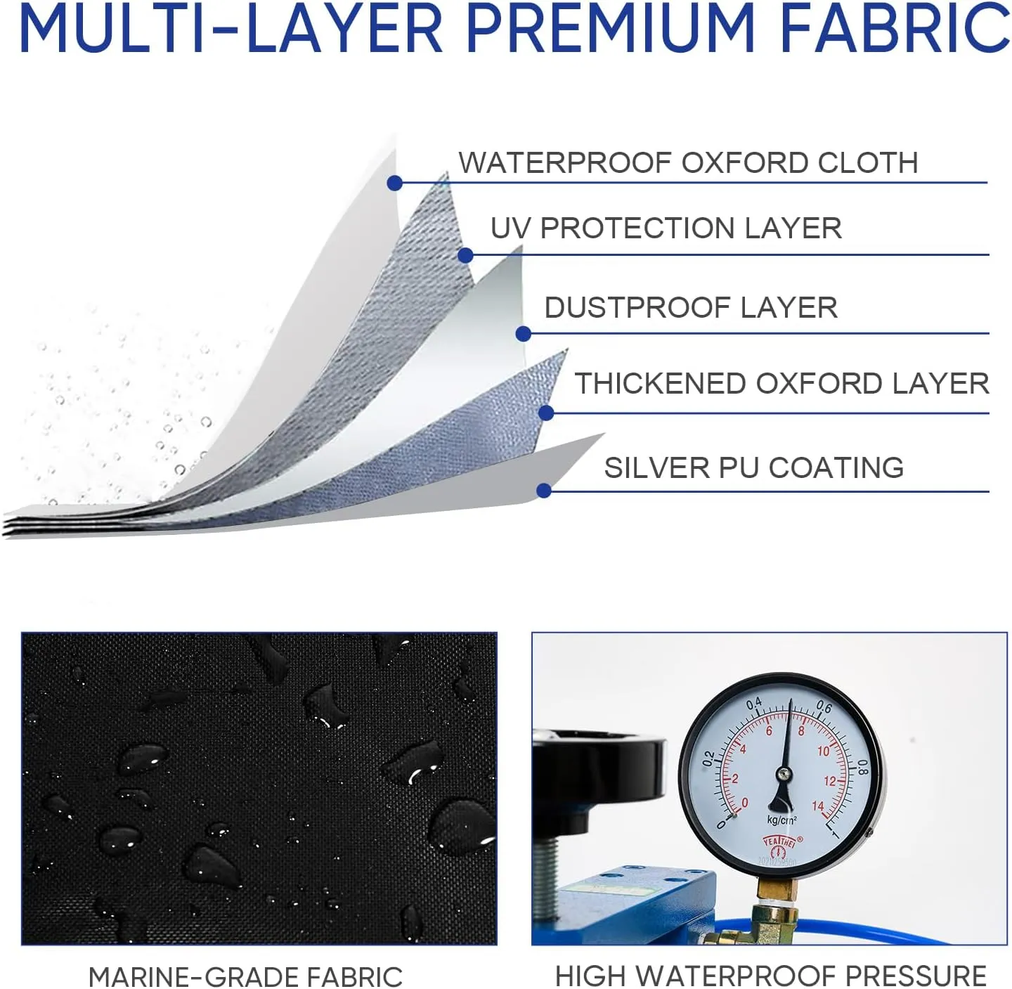NEVERLAND Kayak Cover 9.3 to 10.5 Feet Waterproof Heavy Duty Kayak Covers for Outdoor Storage UV and Dust Resistant Protection