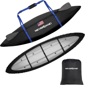 NEVERLAND Kayak Cover 9.3 to 10.5 Feet Waterproof Heavy Duty Kayak Covers for Outdoor Storage UV and Dust Resistant Protection