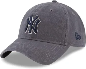 New Era MLB Core Classic 9TWENTY Graphite Charcoal Color Adjustable Hat Cap One Size Fits All