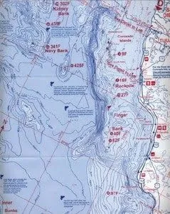 New Fish-n-map fish-n-map 8126 Territory SAN PABLO BAY/ SAN FRANSICO BAY