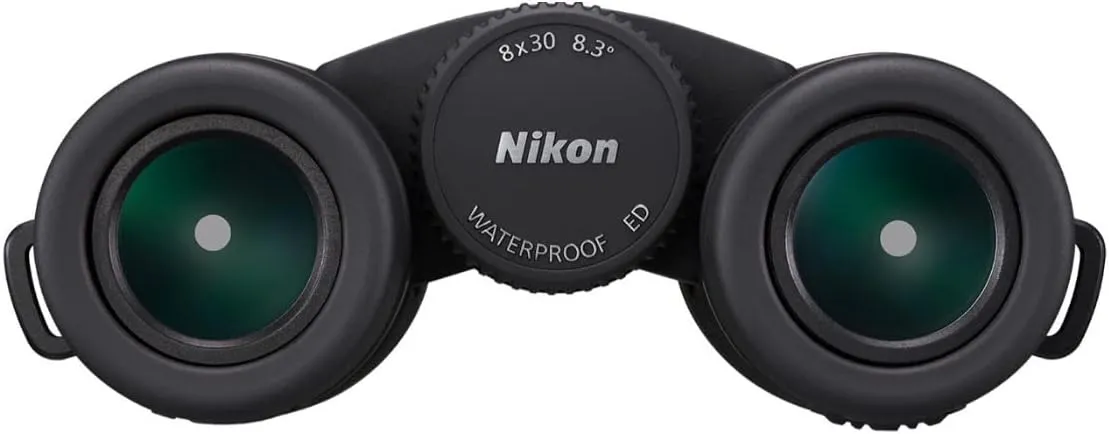 Nikon Monarch M7 8x30 Binocular | Waterproof, fogproof, Rubber-Armored Compact Binocular with ED Glass, Wide Field of View, Oil & Water Repellent Coating, Locking Diopter | Official Nikon USA Model