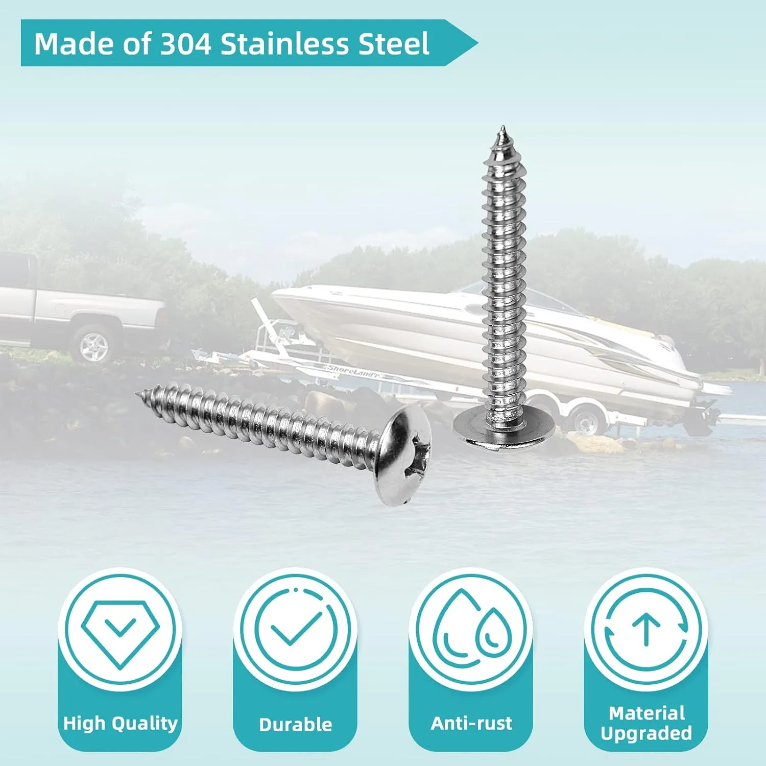 NOVINO Boat Trailer Bunk Slide Pads and Enders for Easier Launching & Loading, 3" x 10" Boat Trailer Bunk Slicks