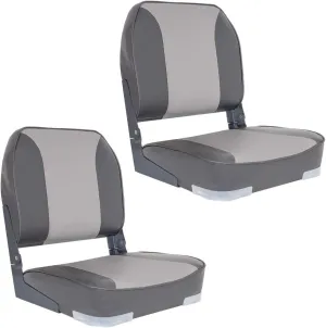 Oceansouth Deluxe Folding Boat seat (Grey/Charcoal) Fishing Folding Chair Accessories Kayak Boat Seats seat Covers Back Pack Canoe Paddle Board Waterproof Cushions Boating Swivel Chairs Jon Bench