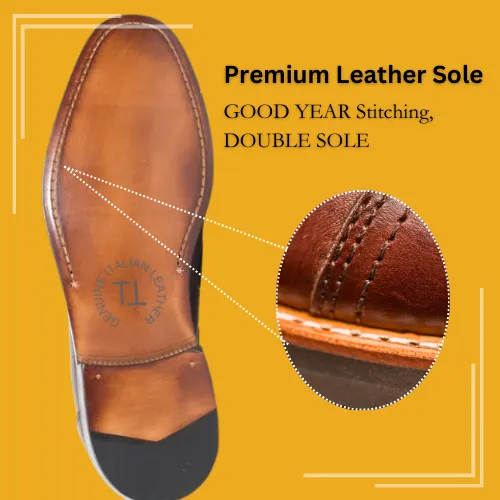 ORVAL Premium Oxford Handcrafted in Patina Leather