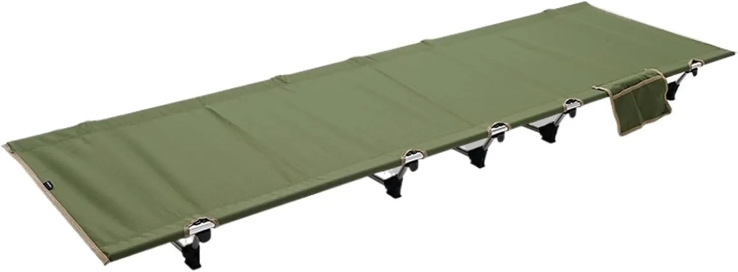 Outdoor Lightweight Folding Bed Portable Camping Simple Camp Bed Oxford Cloth Camping Simple(Yellow)