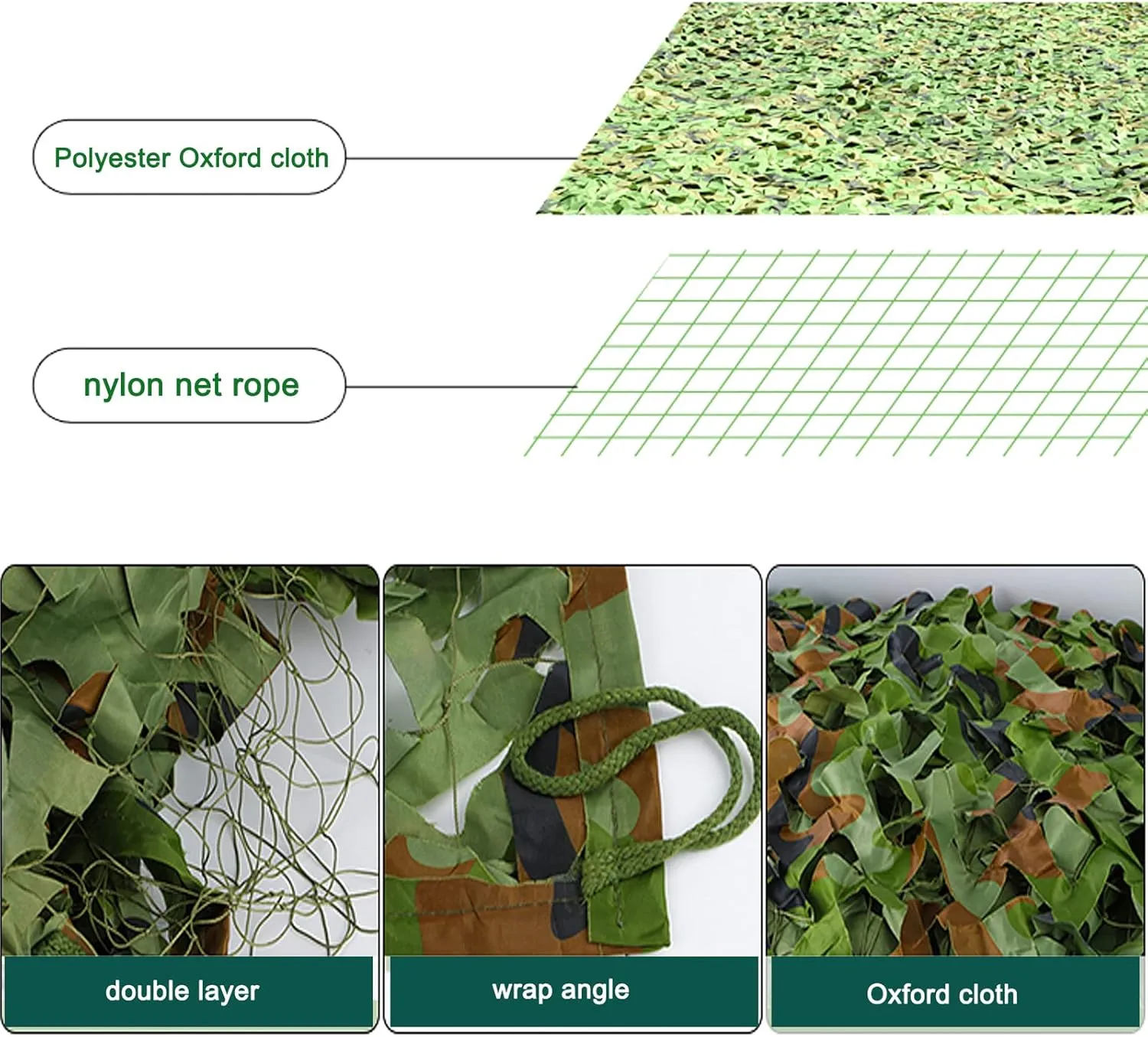 Outdoor Photography Camo Netting,Oxford Fabric Camouflage Netting,Green Army Blinds Nets,Summer Shading Military Nets,for Bars,Garden,Animal Observation,Party Decoration