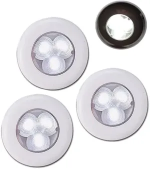 Pactrade Marine 3PCS Boat Trailer LED Cool White Round Ceiling Courtesy Light