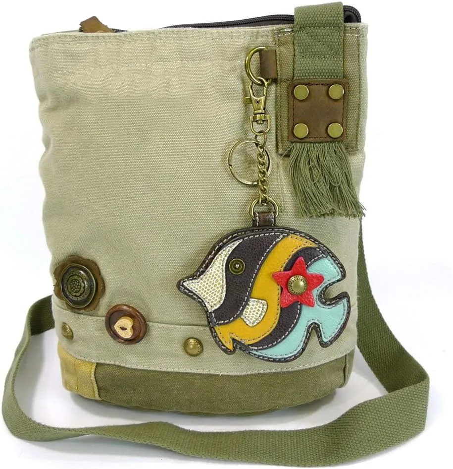 Patch Crossbody Bag-Tropical Fish(Sand)