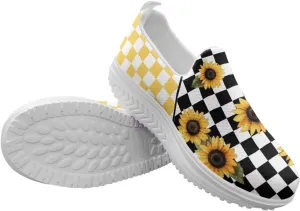 Platform Sneakers for Women Slip on Trekking Shoes Breathable Sneakers Casual Loafers with EVA Sole US 5.5-10.5
