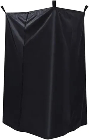 Portable Curtains Tent Hanging Changing Room for Yacht Boats Camping Beaches Outdoor Shelter 420D Oxford Cloth with 4 Hanging Loops,Black,76x68x182cm