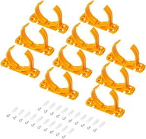 POWERTEC 70342-P2 Open Style Hangers for 2-1/2" Dust Collection Pipe and Hose with Multi Mounting Options, 10 PK