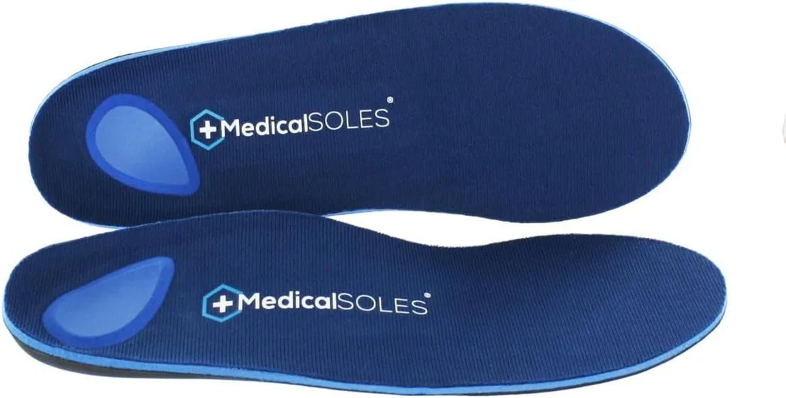 Pro Series Platinum RX  Orthotic Unisex Insoles - Max Support with Extra Heel Cushion and Arch Support for Pain Relief - Blue, Men's 4 / Women's 6