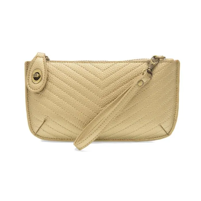 Qui9lted Mini Crossbody Wristlet Clutch
