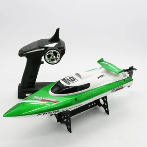 RC Boat Toy, 4 Channels Submarine Speedboat Child Prevent Water Ingress Model Chargeable Simulation RC Remote Control Boat (Green)
