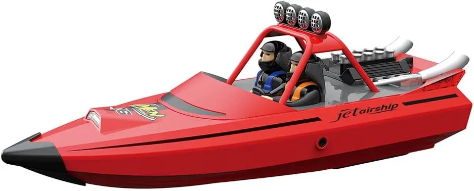 RC Racing Boat, Storm Yacht Speedboat Electric Turbojet-Style Racing Boat Model Toy Set，RC Speed Boats Water Toys for Adults (RTR)