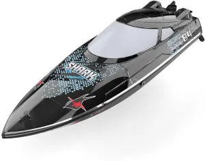 RC Speedboat, 2.4G RC Yacht Boat 30km/h RC Electric Racing Boat Model with Night Navigation Lights, Remote Control Boat Ship for Adults RC Racing Yacht for Pool/Lake-RTR