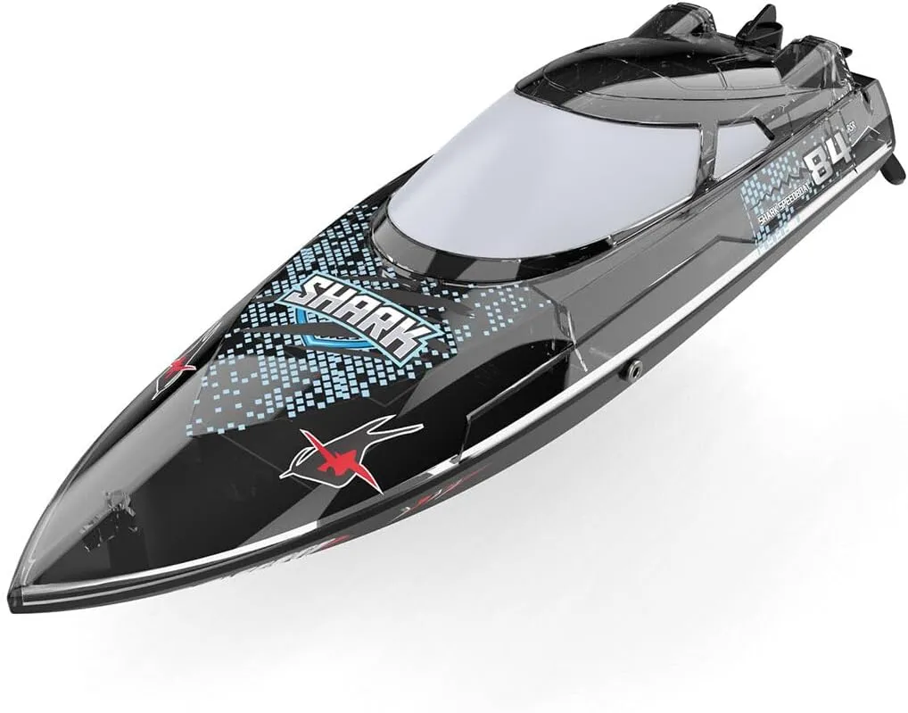 RC Speedboat, 2.4G RC Yacht Boat 30km/h RC Electric Racing Boat Model with Night Navigation Lights, Remote Control Boat Ship for Adults RC Racing Yacht for Pool/Lake-RTR
