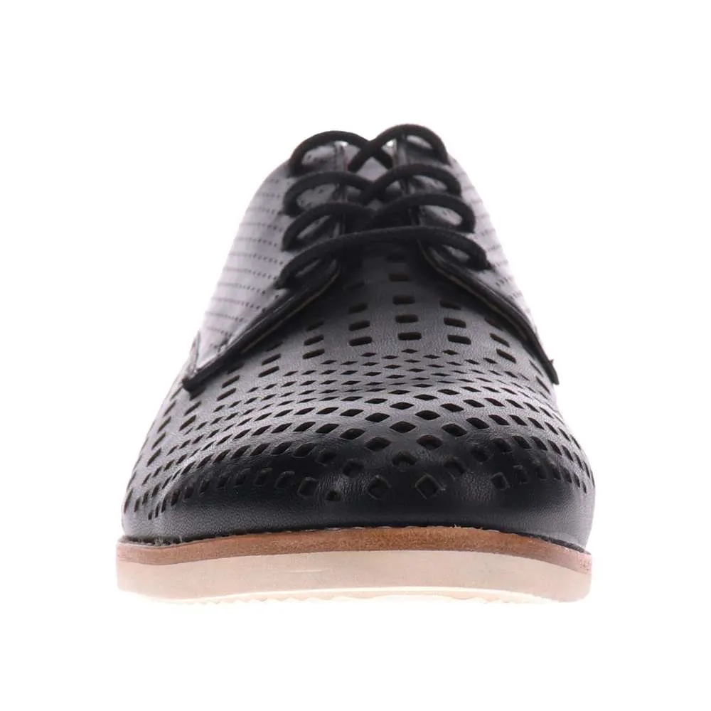 Rihannah Punched Oxford - Black