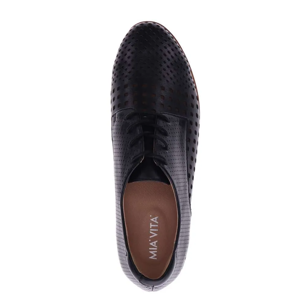 Rihannah Punched Oxford - Black
