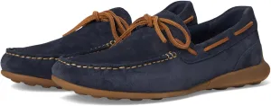 Rockport Men's DMX Dunphy Loafer, Dark Blue Suede, 13