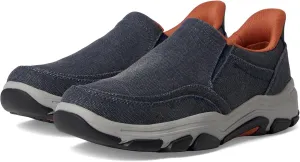 Rockport Men's Reece Sneaker, Dark Blue Canvas, 9 X-Wide
