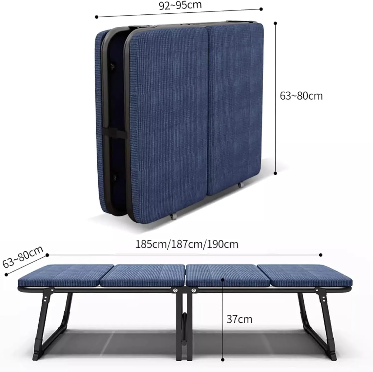 Roller Skating Shoe Design Camping Cot, Portable Folding Bed for Travel/Room/Office/Home Nap, Folding Cot with Mat for Adults