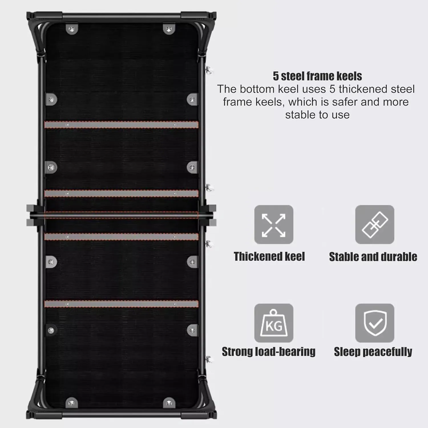 Roller Skating Shoe Design Camping Cot, Portable Folding Bed for Travel/Room/Office/Home Nap, Folding Cot with Mat for Adults