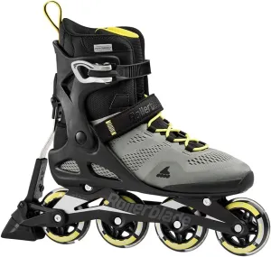 Rollerblade Macroblade 80 ABT Men's Adult Fitness Inline Skate, Silver/Neon Yellow, Performance Inline Skates