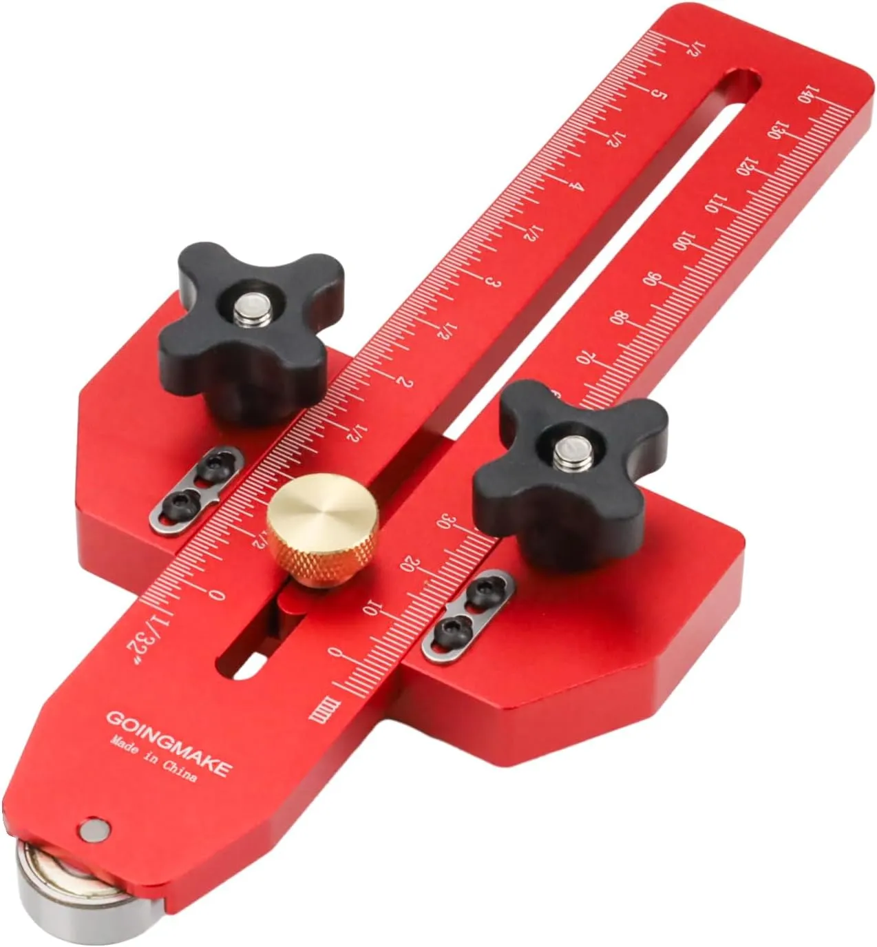 Safety Table Saw Jig Thin Rip Jig for Making Repetitive Narrow Thin Strip Cuts Metal Fast Thin Ripping Guide for Table Saw Band Saw Router Table Fits for 3/8" x 3/4" T Slot Woodworking Tools