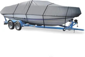 SBU Grey Boat Cover Compatible for MAXUM 2000 XB O/B 1989-1992, Trailering Storage Mooring