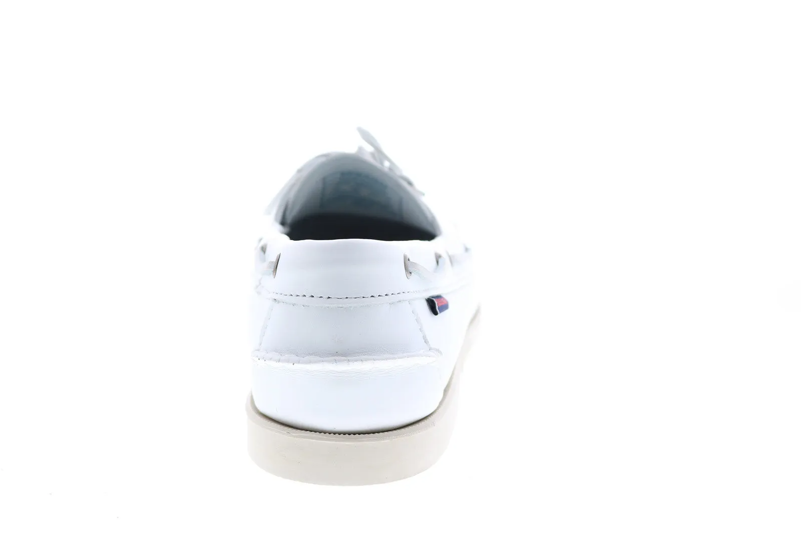 Sebago Portland 7000H00 Mens White Leather Loafers & Slip Ons Boat Shoes
