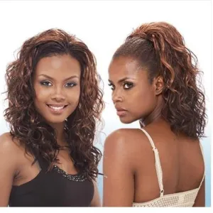 Shake N Go Freetress Drawstring Fullcap Half Wig - Vanilla Girl #1