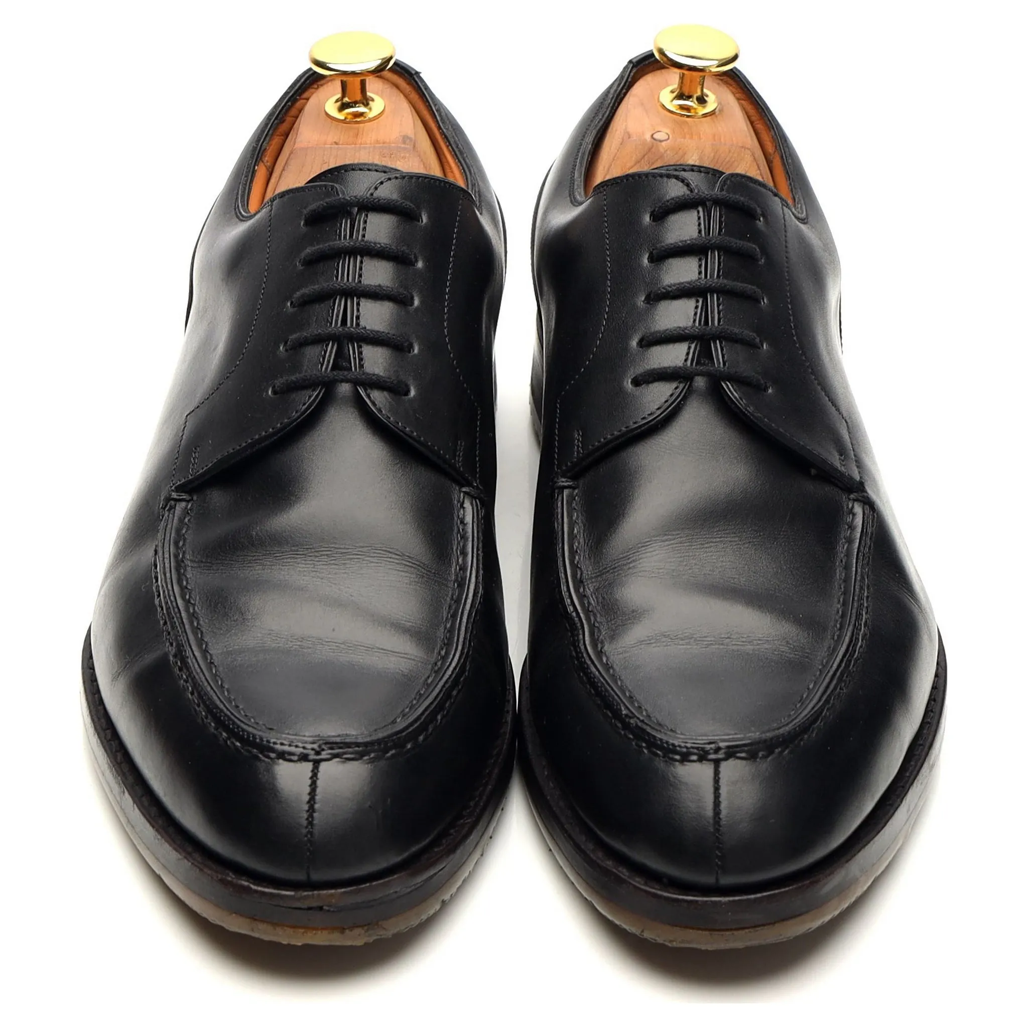 Shipton & Heneage Black Leather Split Toe Derby UK 7