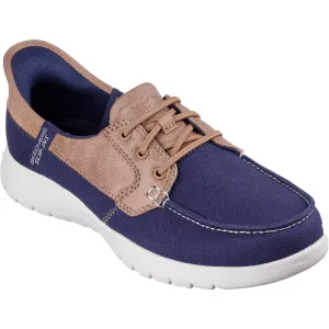 Skechers Women's On-the-GO Flex - Palmilla Boat Shoe in Navy