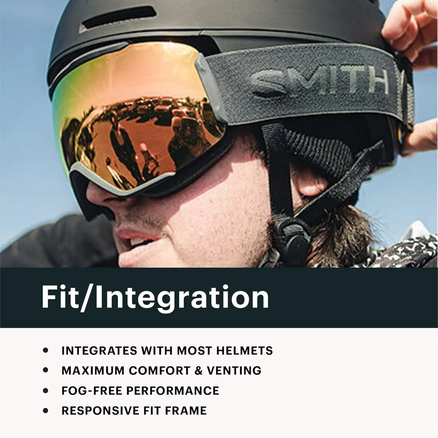 SMITH Squad Goggles with ChromaPop Lens – Performance Snowsports Goggles with Replaceable Lens for Skiing & Snowboarding