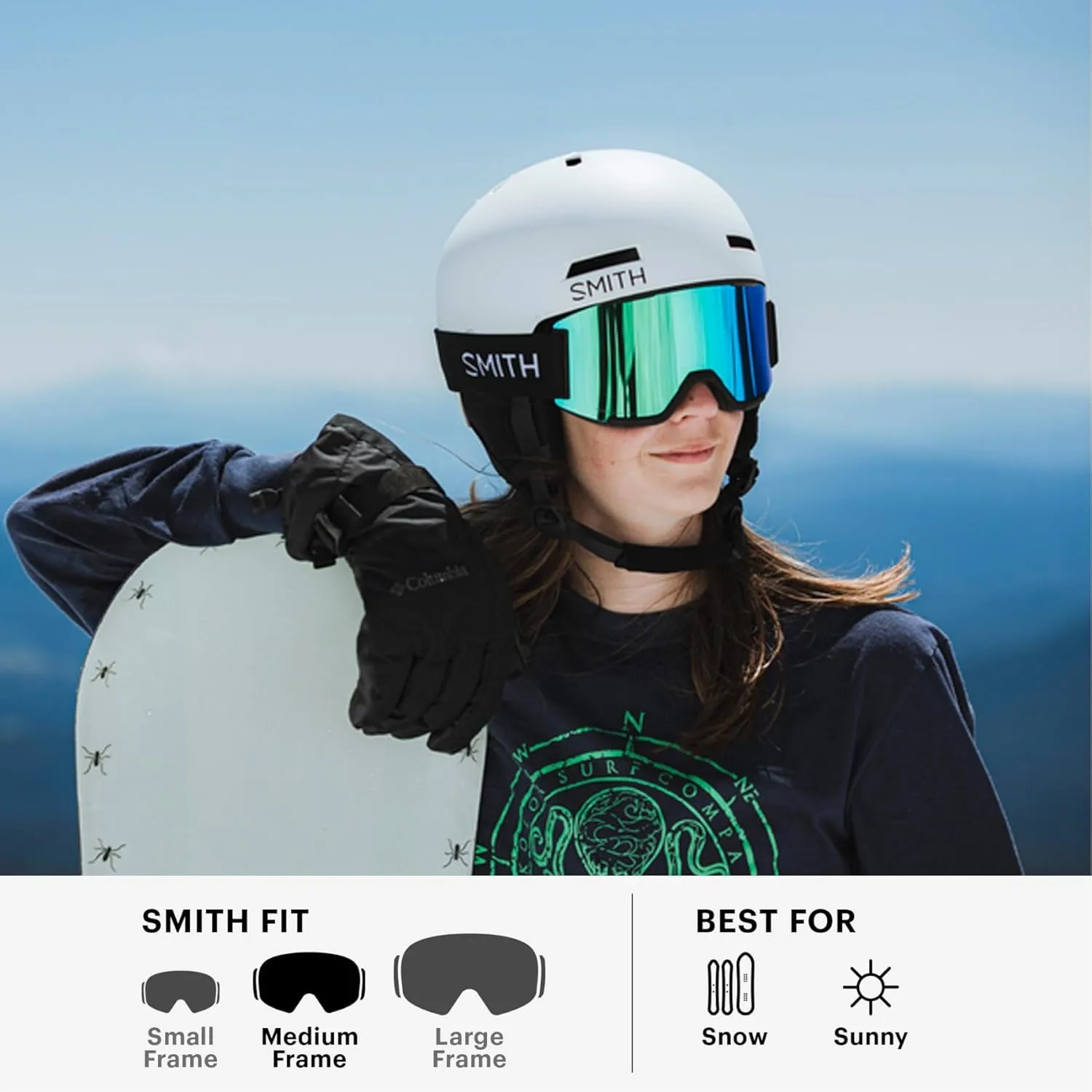 SMITH Squad Goggles with ChromaPop Lens – Performance Snowsports Goggles with Replaceable Lens for Skiing & Snowboarding