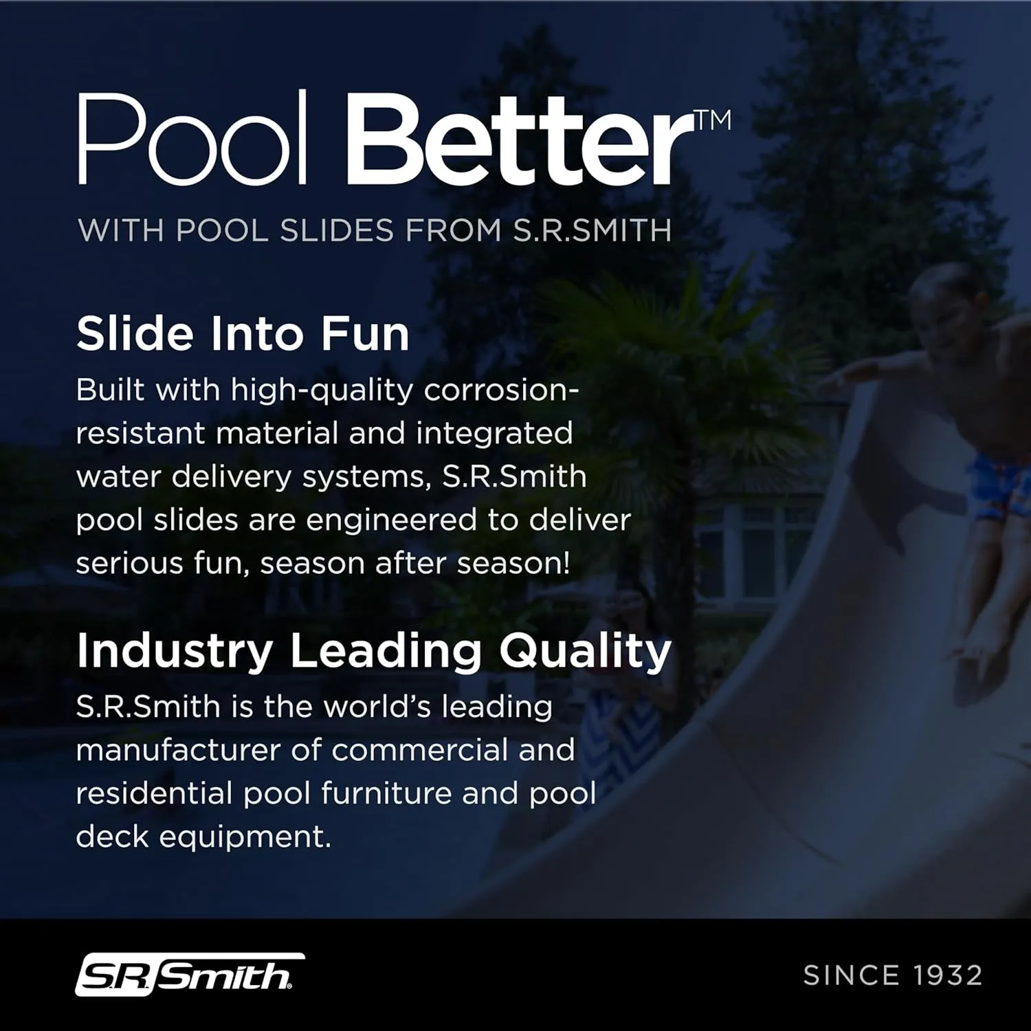 S.R. Smith 670-209-58223 Typhoon Left Curve Pool Slide, Sandstone