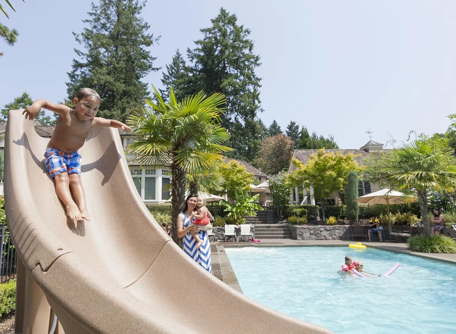 S.R. Smith 670-209-58223 Typhoon Left Curve Pool Slide, Sandstone