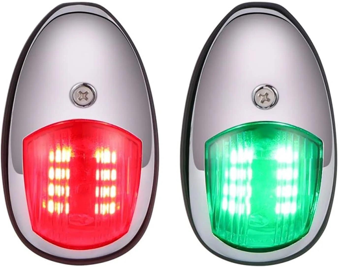 Stern Light Boat Anchor Light Red Green Stainless Steel 12V LED Bow Navigation Light Red Green Sailing Signal Light for Marine for Boat Yacht Warning Light Industry Leading Optical Design