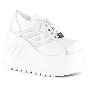STOMP-08 - Wht Pat-Vegan Leather
