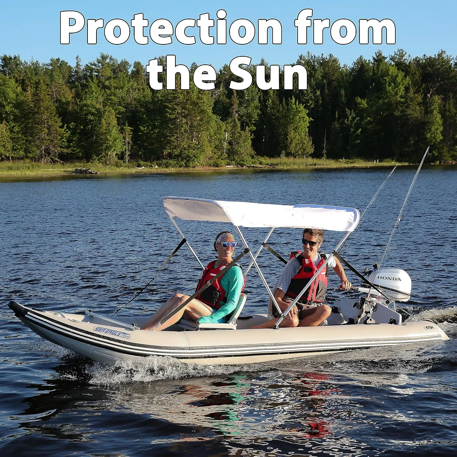 Sun and Rain Canopy for Inflatable Boats by Sea Eagle Boats