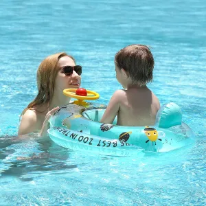 Swimbobo Toddler Pool Float with Seat Boat Inflatable Ride-on Airplane Pirates Sharks Car for Kids Outdoor Toys