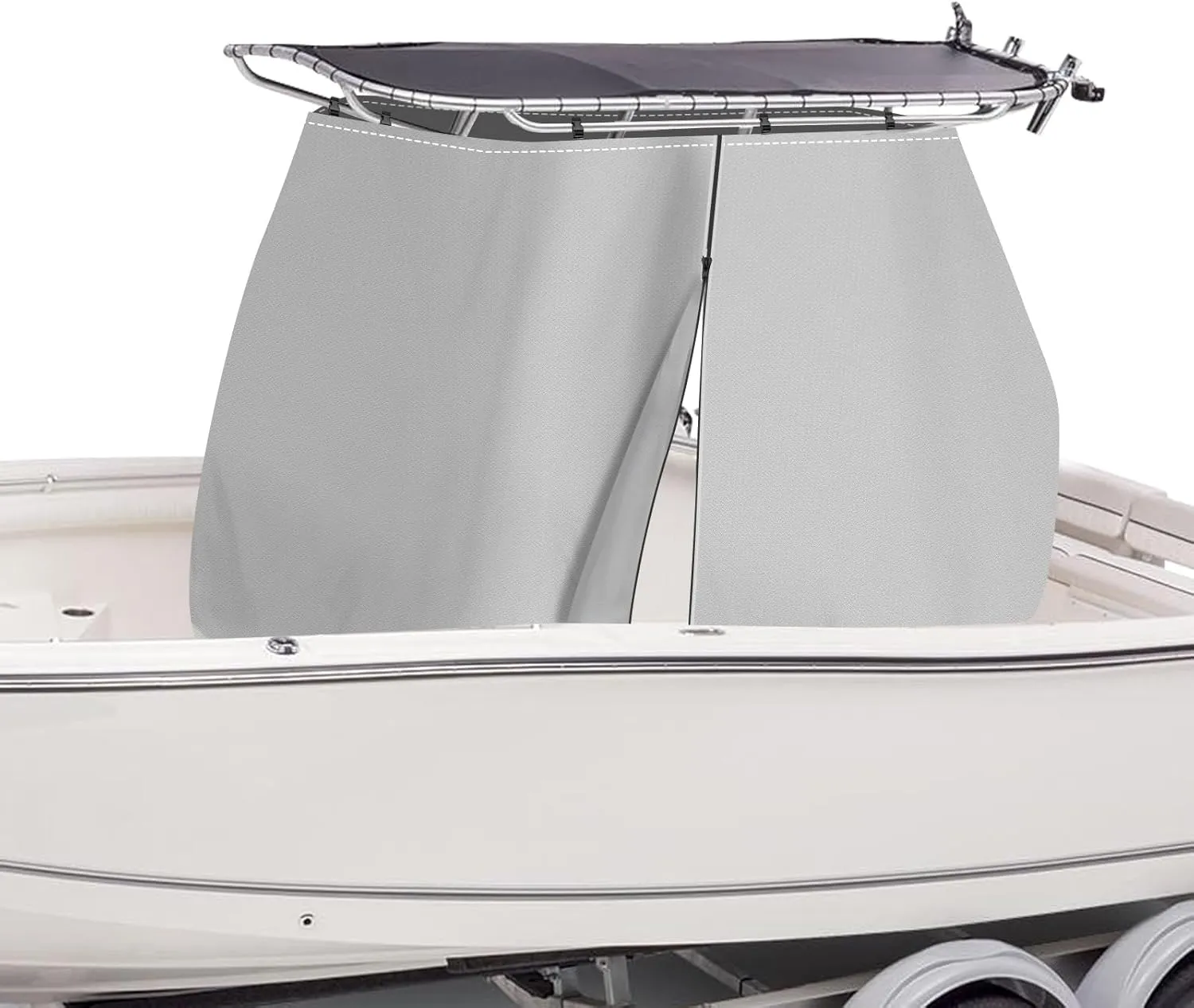 T-Top Center Console Cover for Boat, Universal 600D Heavy Duty Waterproof Tear-Resistant Polyester T Top Boat Cover Protecting Boat Center Console and Helm Seat Trailerable (M:71" L 47" W 72" H)